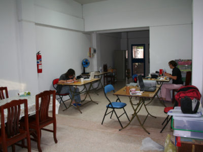 La nostra casa-laboratorio a Lopburi durante la stagione di scavo 2008.